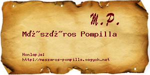 Mészáros Pompilla névjegykártya